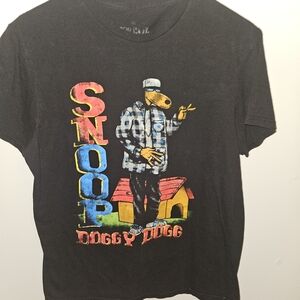 DC Black Tee with Colorful Snoop Design